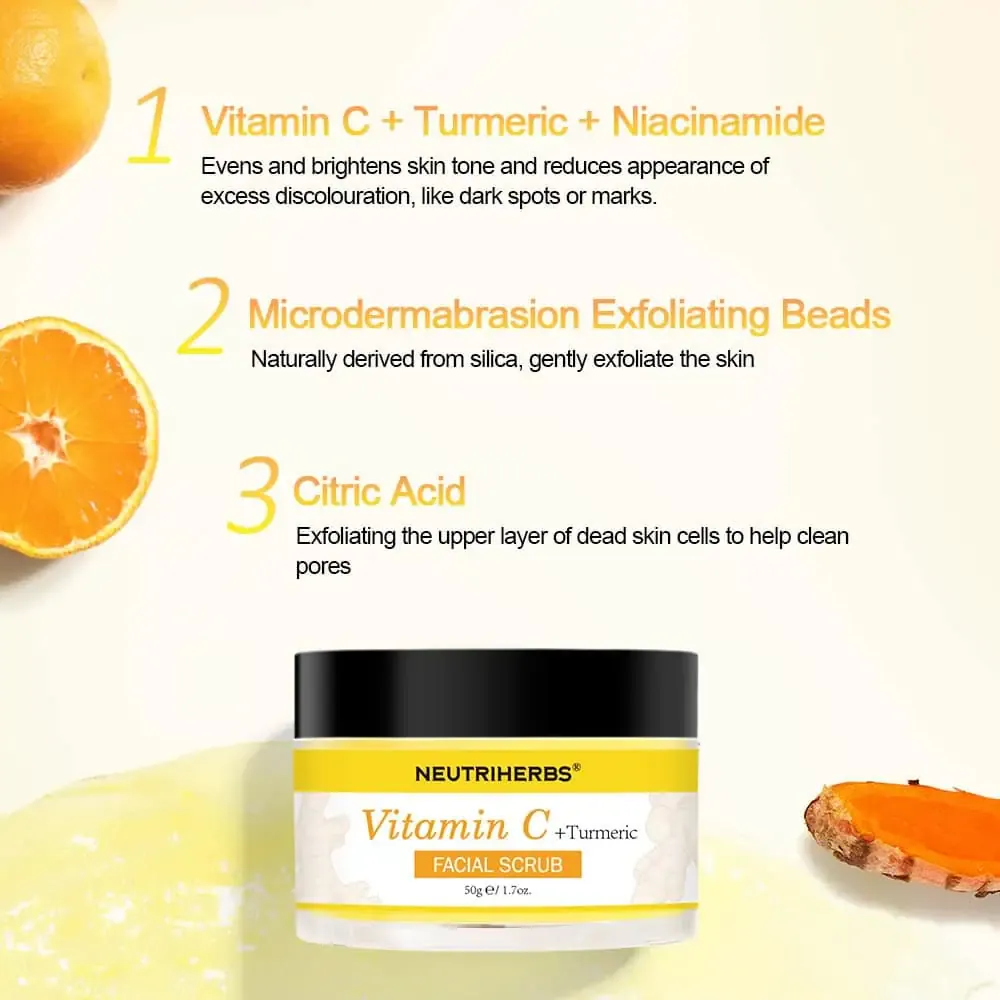 Neutriherbs Vitamin C + Tumeric Facial Scrub 50g